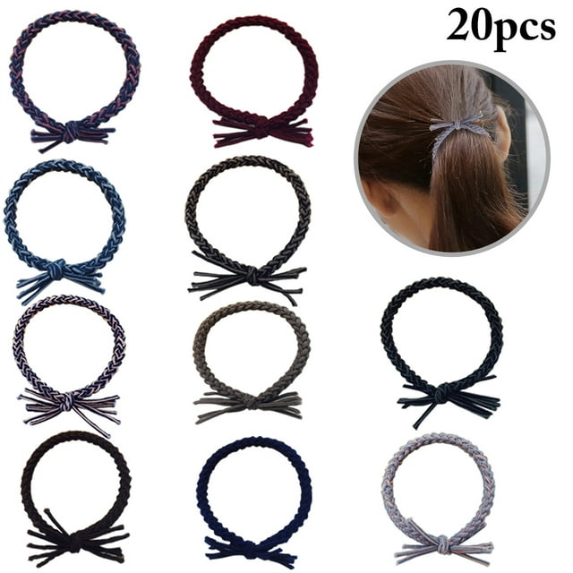 20PCS Ponytail Titulaire Élastique Cheveux Corde Cheveux Cravate Accessoires de Cheveux pour les Femmes