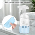 thumbnail image 3 of 2 Pack Glass Spray Bottles with Silicone Sleeve, 16 oz Empty Refillable Containers with Adjustable Spray Nozzles, Spray Bottles for Hair, Cleaning Solutions and Plants Blue&Grey, 3 of 7