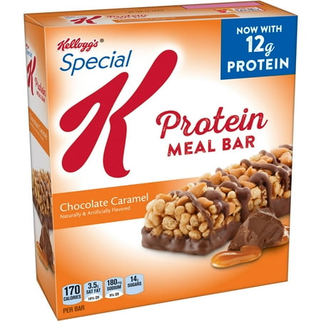 Kellogg's Special K Protein Meal Bar, Chocolate Caramel, 12g Protein, 6 Ct