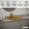 thumbnail image 4 of Karran Usa Cct200 Cinox 20" Rectangular Stainless Steel Drop In Bathroom Sink - Gold, 4 of 7