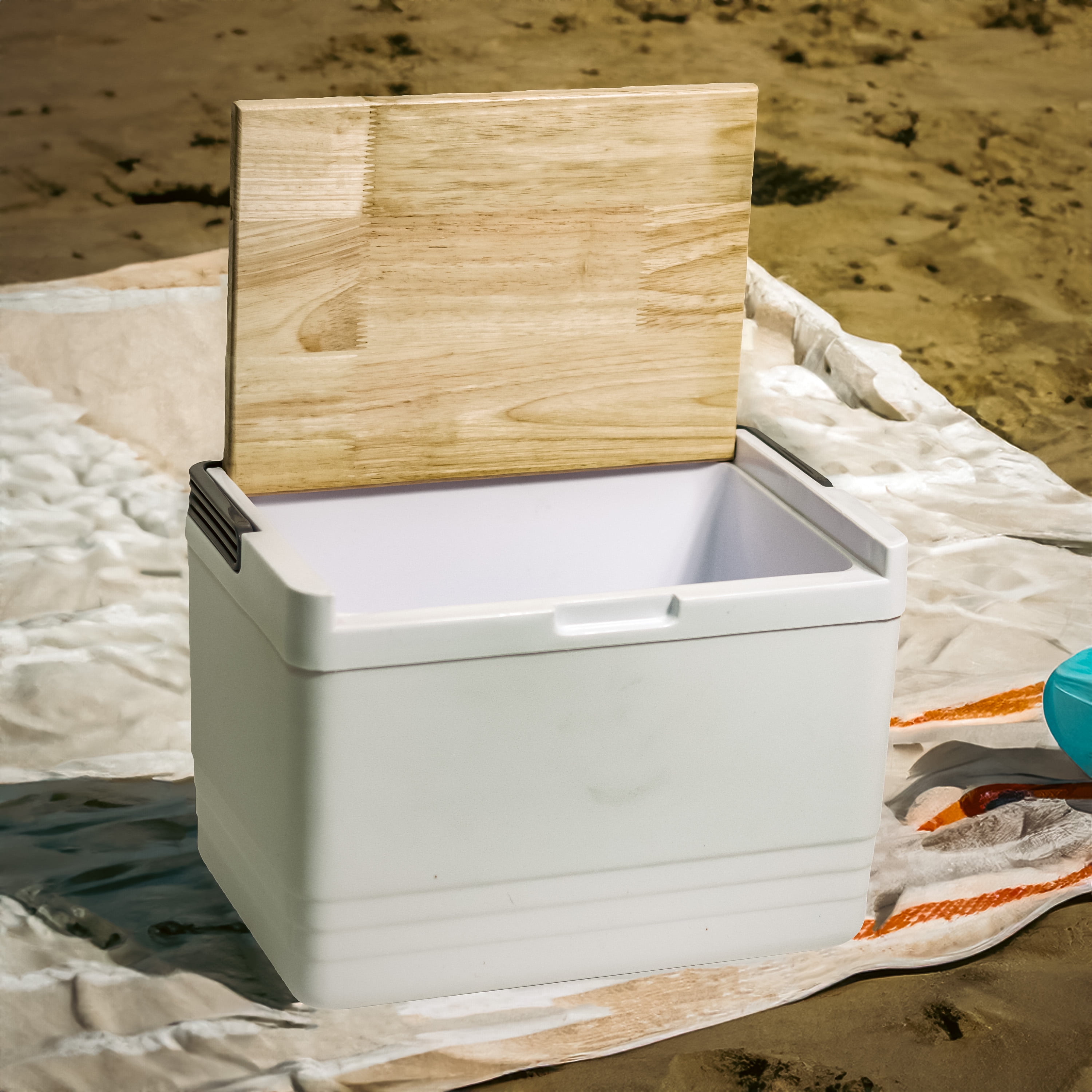 12 Qt. Cooler with Handle and Foldable Cutting Board Top