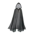 thumbnail image 4 of Capa de , Disfraz de Halloween, Túnicas de Fiesta para Adultos, Capa de Tul con Capucha, Capa, Accesorios de Cosplay para Juegos de Rol Medievale Negro, 4 of 8