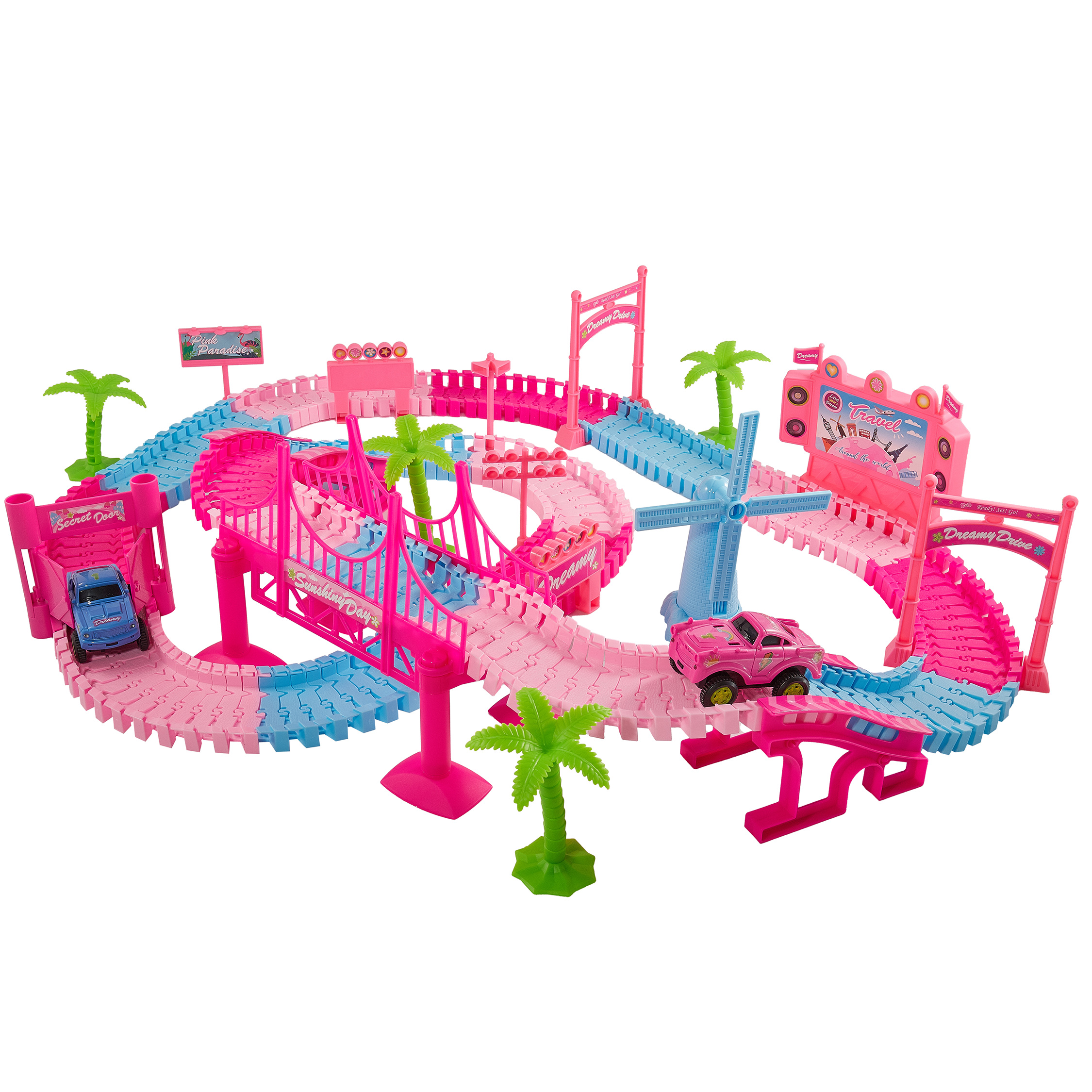 USA Toyz Pink Paradise Adventure Tracks – 225pc Vehicle