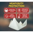 thumbnail image 2 of 2 Pack 5' x 5' White Drain Tarp - Vinyl Coated Material Ceiling Roof Leak Diverter Waterproof Tarp with Heavy Duty Grommets in Each Corner - Easy Hanging and Reusable, 2 of 17