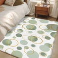 thumbnail image 5 of Sage Green Polka Dots 3'x5' Washable Rug, Modern Abstract Art Non-Slip Area Rugs for Entryway Kitchen Classroom, StainResistant Dorm Throw Carpet, Low Pile Soft Indoor Floor Mat Geometric, 5 of 9
