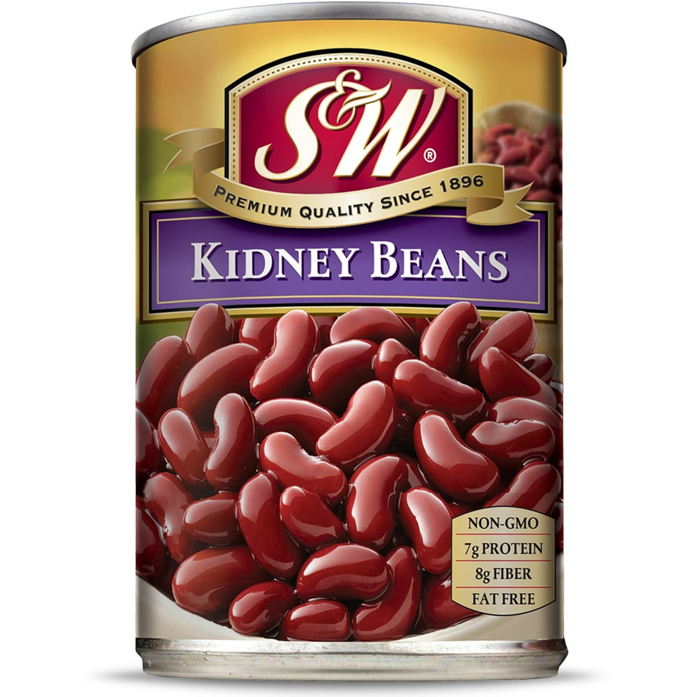 (12 Pack) S&W Canned Kidney Beans, 15.5 Ounce Can, New