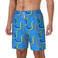 thumbnail image 2 of Uemuo Colorful Snake Pattern Mens Swim Trunks Quick Dry Board Shorts with Mesh Lining, Stretch Beach Shorts Quick Dry No-Chafing Board Shorts-XX-Large, 2 of 9