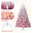 thumbnail image 5 of IDEALHOUSE, 9FT, Pink, Artificial Flocked Christmas Tree, Pre-Lit, Gradient Snow Tips, 2108 Branches, Foldable Base, Home Decor, 5 of 8