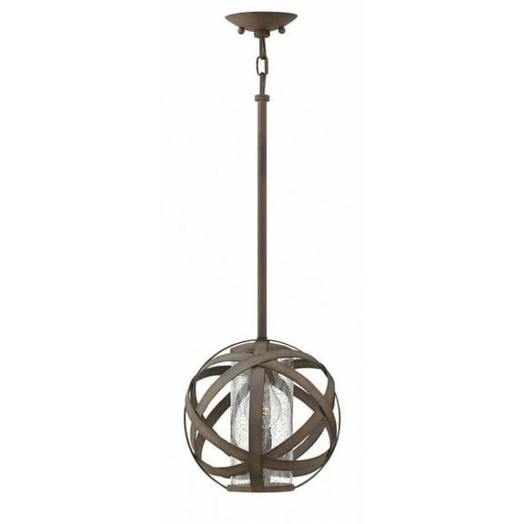 1 Light Small Outdoor Pendant in Industrial Style 10 inches Wide By 10.5 inches High-Vintage Iron Finish Bailey Street Home 81-Bel-3001923