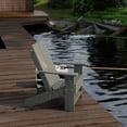 thumbnail image 3 of Wildridge Contemporary Adirondack Chair, Dark Gray - All-Weather Recycled Plastic Furniture for Patio, Deck, Lawn, 3 of 4
