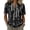 Black, variant on Ink Wash Floral Henley Blouse for Women - Short Sleeve V-Neck Button Down Tunic, Loose Fit Boho Casual Summer Top Blue S