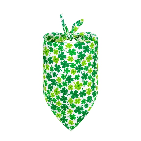 FYTPOV 2pcs Dog Bandana, St.Patrick's Day Pet Scarf Bibs for Dogs Cats, Adjustable Pet Supplies for Small Medium Large Dog Puppy Cat Pet, Green