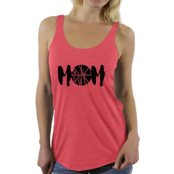 Awkward Styles Women's Basketball MOM Mothering Graphic Racerback Tank Tops Black Mother's Day Gift
