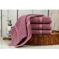 thumbnail image 4 of Ample Decor 100% Cotton 4pcs Hand Towel for Bathroom, Popcorn Textured - 18 X 28 Inch Grape Purple, 4 of 6