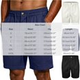 thumbnail image 2 of Men's Casual Summer Shorts Lightweight Breathable Classic Fit Elastic Waist Drawstring with Button Detail and Side Pockets for Lounge Beach Vacation Golf Everyday Wear, 2 of 8