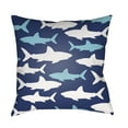 thumbnail image 2 of Surya  Sharks 18 x 18 x 4 in. Throw Pillow - Medium, 2 of 2