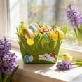 thumbnail image 5 of Tyidzon Easter Basket Felt Storage Baskets Fabric Storage Chick & Bunny Cube Organizer Egg Fruit Candy Basket for Easter Party Decorations, 5 of 6