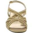 thumbnail image 3 of EASY STREET Womens Gold Strappy Padded Tristen Round Toe Block Heel Buckle Dress Heeled Sandal 8.5 M, 3 of 3