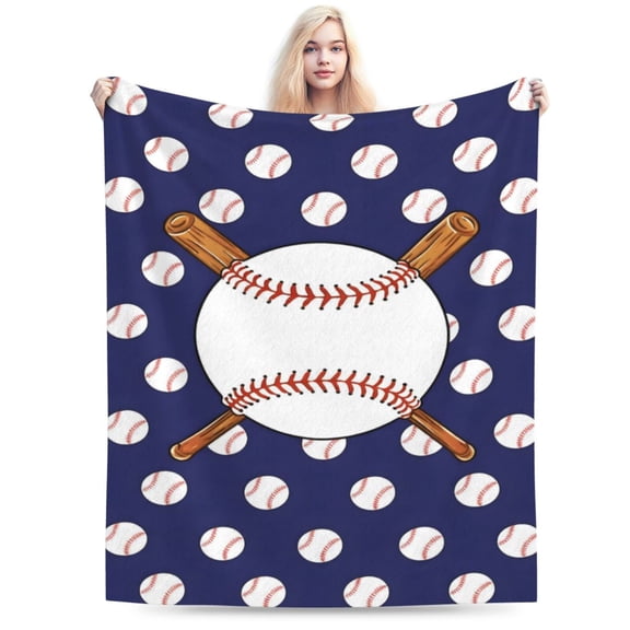 Soft Baseball Blankets for Boys Adults Kids, Baseball Gifts for Boys Men Team Coach Gifts for Christmas Thanksgiving, Cozy Fleece Blanket for Couch Bed Sofa 50x40