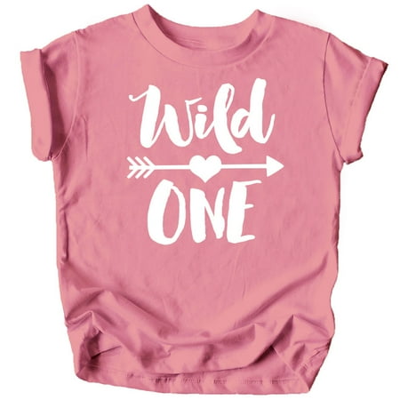 

Wild One 1st Birthday Shirt for Baby Girls First Birthday Outfit White on Mauve Shirt 12 Months