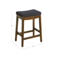 thumbnail image 2 of Homepop Home Decor | Backless Nailhead Trim Counter Height Bar Stools | 24 Inch Bar Stools | Decorative Home Furniture (Blue Tweed), 2 of 2