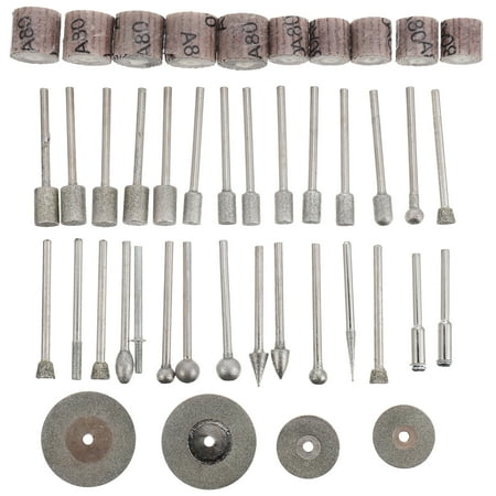 

Carving Rotary Tool Bits 43 Pcs Diamond Burrs Bits Engraving Polishing Grinding Carving Rotary Tool Bits