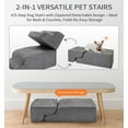 thumbnail image 5 of Made4Pets Dog Stairs Ramp for High Bed, 5-Step Pet Stairs for Bed Couch Sofa Climbing, Gray, 5 of 9