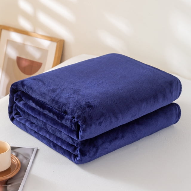 XmhyTop-A Manta de terciopelo azul oscuro, 100 x 150 cm, suave y decorativa para silla (1 unidad)
