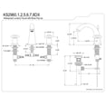 thumbnail image 3 of Kingston Brass KS2961DX 8 in. Widespread Bathroom Faucet, Polished Chrome, 3 of 3