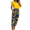 thumbnail image 1 of Haut Blouse à Manches Courtes Solide 2 Pièces pour Femmes + Ensembles de Pantalons à Poches Amples, 1 of 6