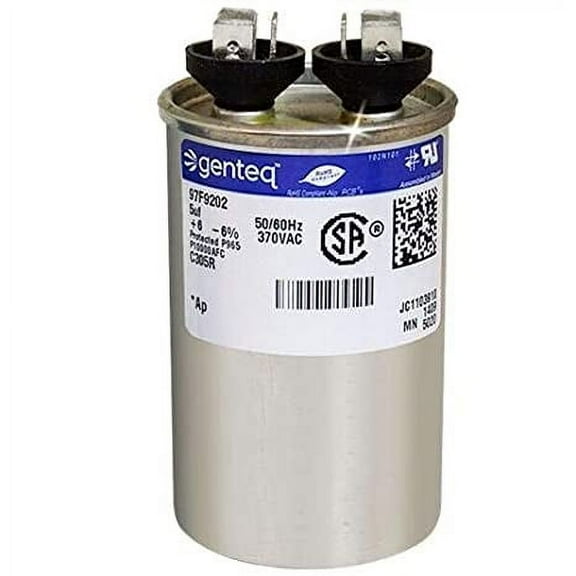 Lennox 46W16 Run Capacitor 5 Mfd 370V Round