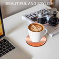 thumbnail image 6 of Orange Anchor Coasters Set of 6, Absorbent Coasters for Drinks, Modern Nautical White Geometric Stripes Coaster for Desk Coffee Table Protection, Home Decor House Warming Gifts 4", 6 of 8