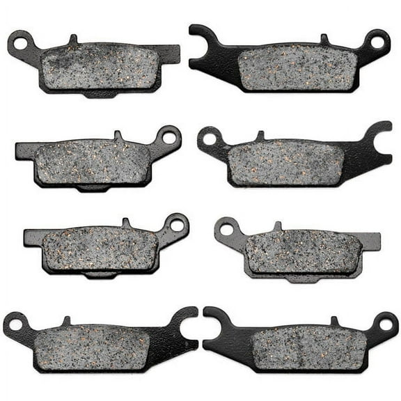 KMG Front Rear Brake Pads Compatible with 2007-2011 Yamaha YFM 700 Grizzly Auto 4X4 EPS - Non-Metallic Organic NAO Brake Pads Set