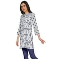 thumbnail image 2 of Moomaya Poly Crepe Close Collar Neck Short Kurtis For Women Printed Dress Top, 2 of 5