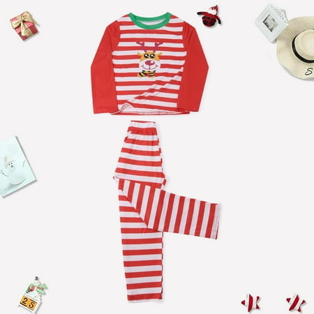 

EQWLJWE Boys Girls Christmas Fashion Cute Print Tops Pants Suit Family Christmas Pajamas for Family Kid Christmas Pajamas for Family Holiday Clearance