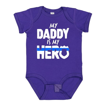 

Inktastic My Daddy is My Hero Police Officer Family Gift Baby Boy or Baby Girl Bodysuit