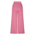 thumbnail image 4 of Women's Wide Leg Sweatpants Double Waisted Baggy Sweat Pants with Pockets Pink XL, 4 of 5