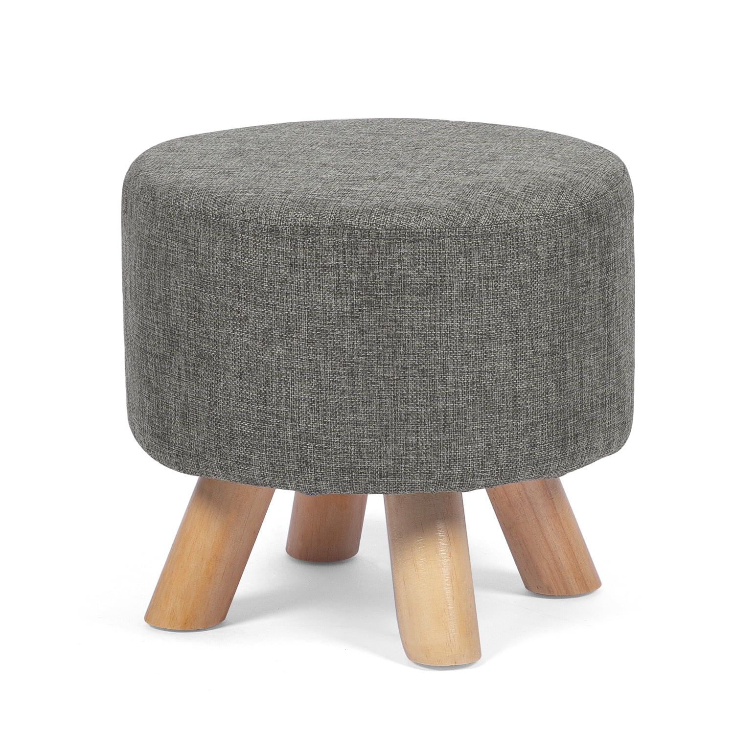 Dusky Grey Velvet Fabric Padded Foot Rest Sitting Stool Chair Furniture Office