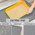 thumbnail image 3 of UHIAGREE Cat Litter Box Mat, 34 × 22in Large Silicone Kitty Litter Trapping Waterproof Mat(Gray), 3 of 7