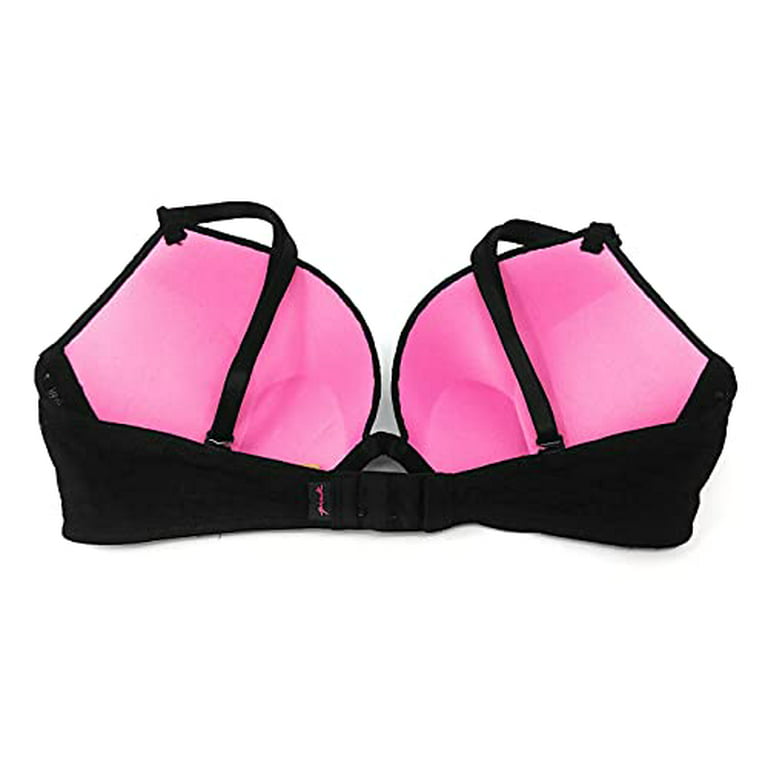 Victoria's Secret Pink Wear Everywhere Super Push-Up Bra, Black Leopard  Lace, 34C 