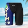 thumbnail image 2 of Quealent Boys' Swim Jammers Competitive Swim Team Suit Youth Kids Athletic Swimming Shorts UPF 50+ (Light Green, 9-10 Years), 2 of 7