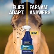 Farnam Endure Gold Equine Fly Spray, Long-Lasting Control, 1 Quart
