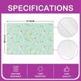 thumbnail image 4 of Green Floral Table Place Mats Yellow Flowers and Green Leaves Placemats Set of 4 Garden Floral Pattern Placemat for Kitchen Dining Table 18"x12" Botanical Indoor Outdoor Decor Table Mats, 4 of 4