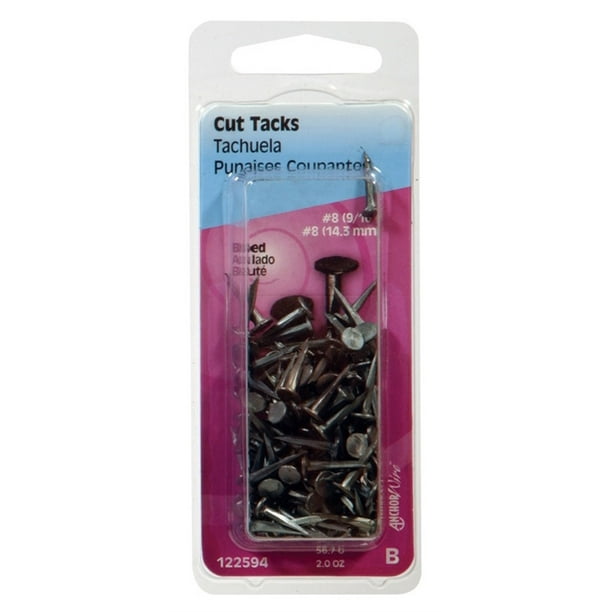 Hillman Carpet Tacks 9/16 " No. 8 Blue Viewpack 2 Oz Pack of 6