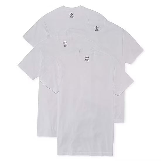Stafford Super Soft Mens 4 Pack Short Sleeve Crew Neck T-Shirt Large White