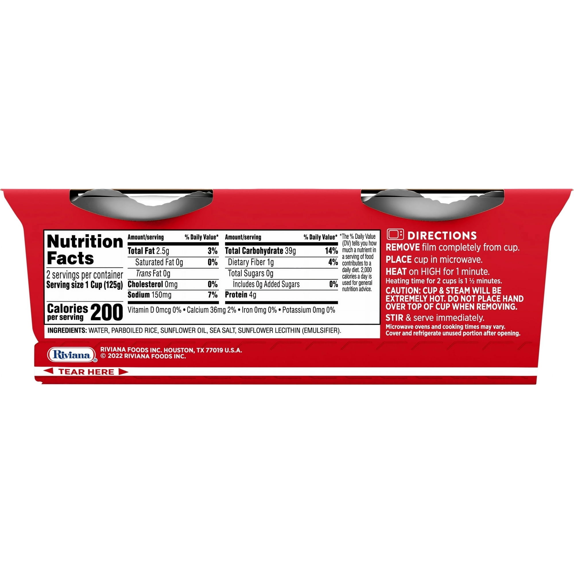 Minute Ready to Serve White Rice, Quick and Easy Cups, 4.4 oz, 2 Ct - Pack of 3