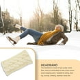 thumbnail image 2 of Qarigey Diademas para invierno y otoño, Protector de cabeza de ganchillo a prueba de viento, orejeras gruesas ajustables para mujer, Accesorio para el cabello blanco lechoso, 2 of 6