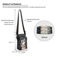 thumbnail image 6 of HELLHERO Cat Pattern Design with Zipper Double-layer with Shoulder Strap 4.33x1.97x7.09 Crossbody Small Bags Polyester Crossbody Bag for Adult, 6 of 7