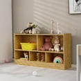 thumbnail image 2 of Giantex Toy Storage Organizer, 5-Section Storage Cabinet, Wooden Display Book Shelf, Beige, 2 of 8