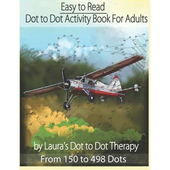 Pre-Owned Easy to Read Dot to Dot Activity Book for Adults from 150-498 Dots